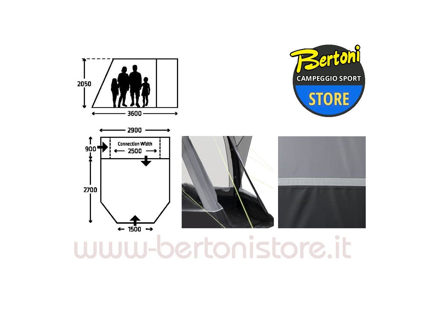 Veranda Laterale Furgone Action Fiberglass 9120001240 KAMPA