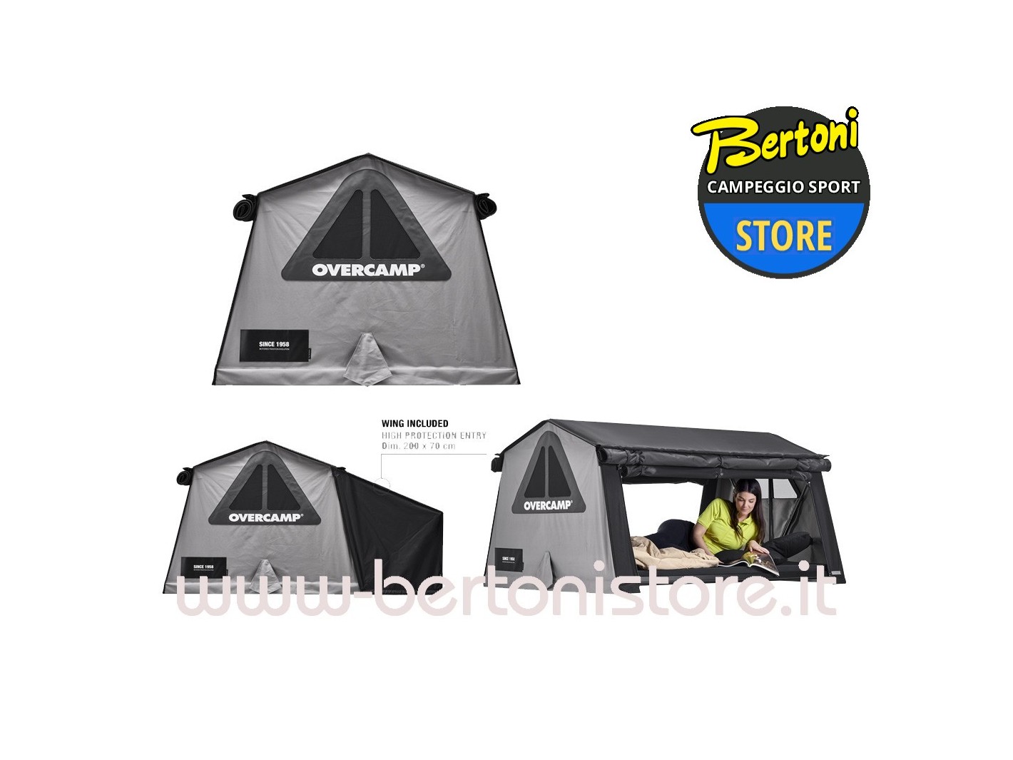 Tenda da Tetto Overcamp Small Carbon/Grey OCG/01.24 AUTOHOME