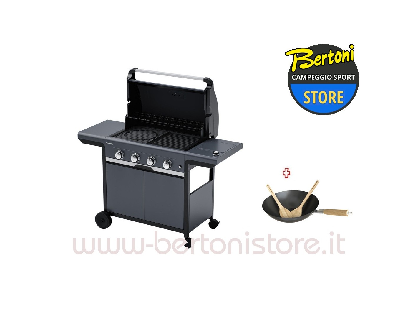 Barbecue a Gas Select 4 EXS 2181088 + Wok in Ghisa CAMPINGAZ