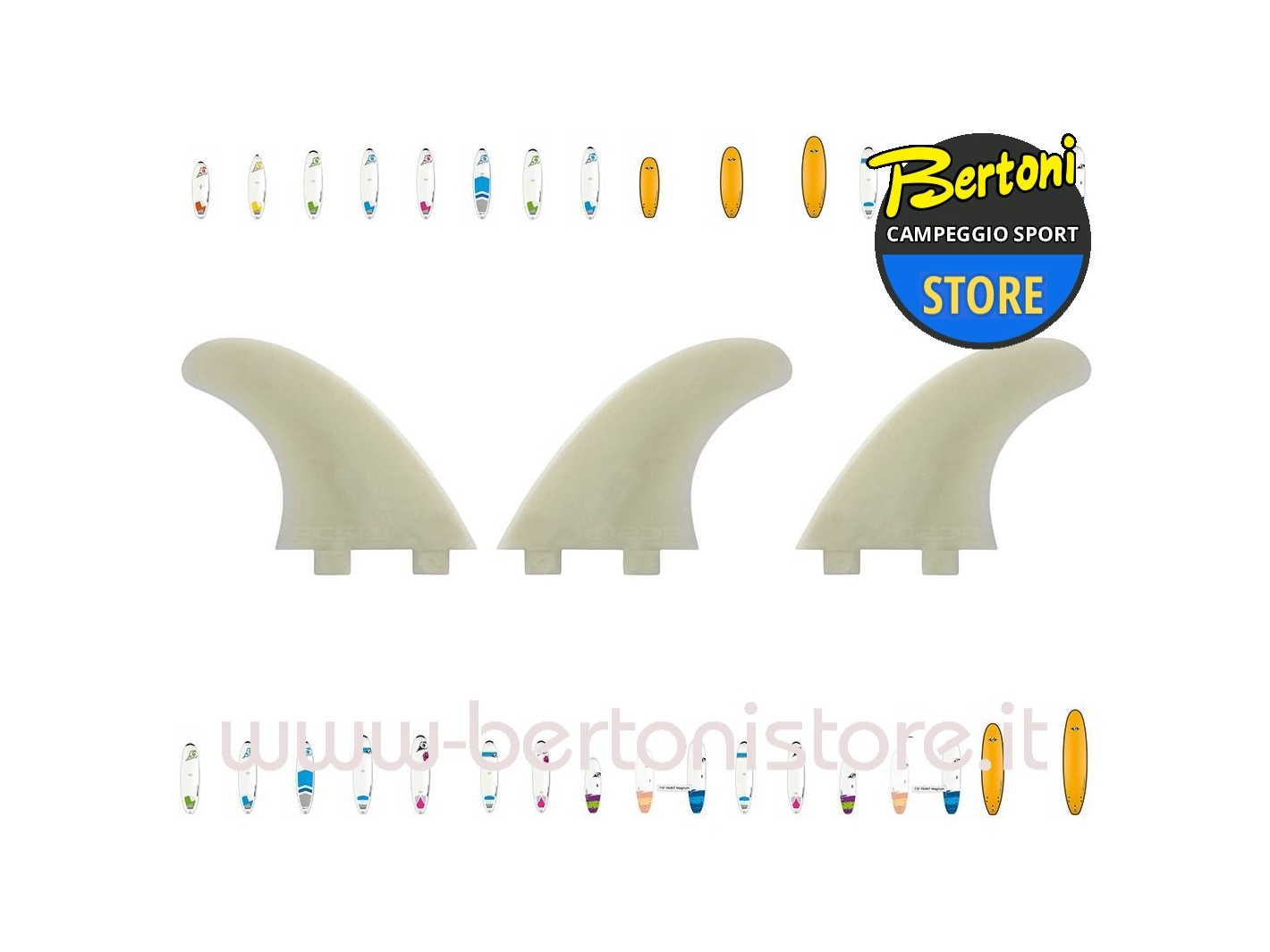 53615 FCS M-5 FIN SET (X3 THRUSTER) BIC SPORT