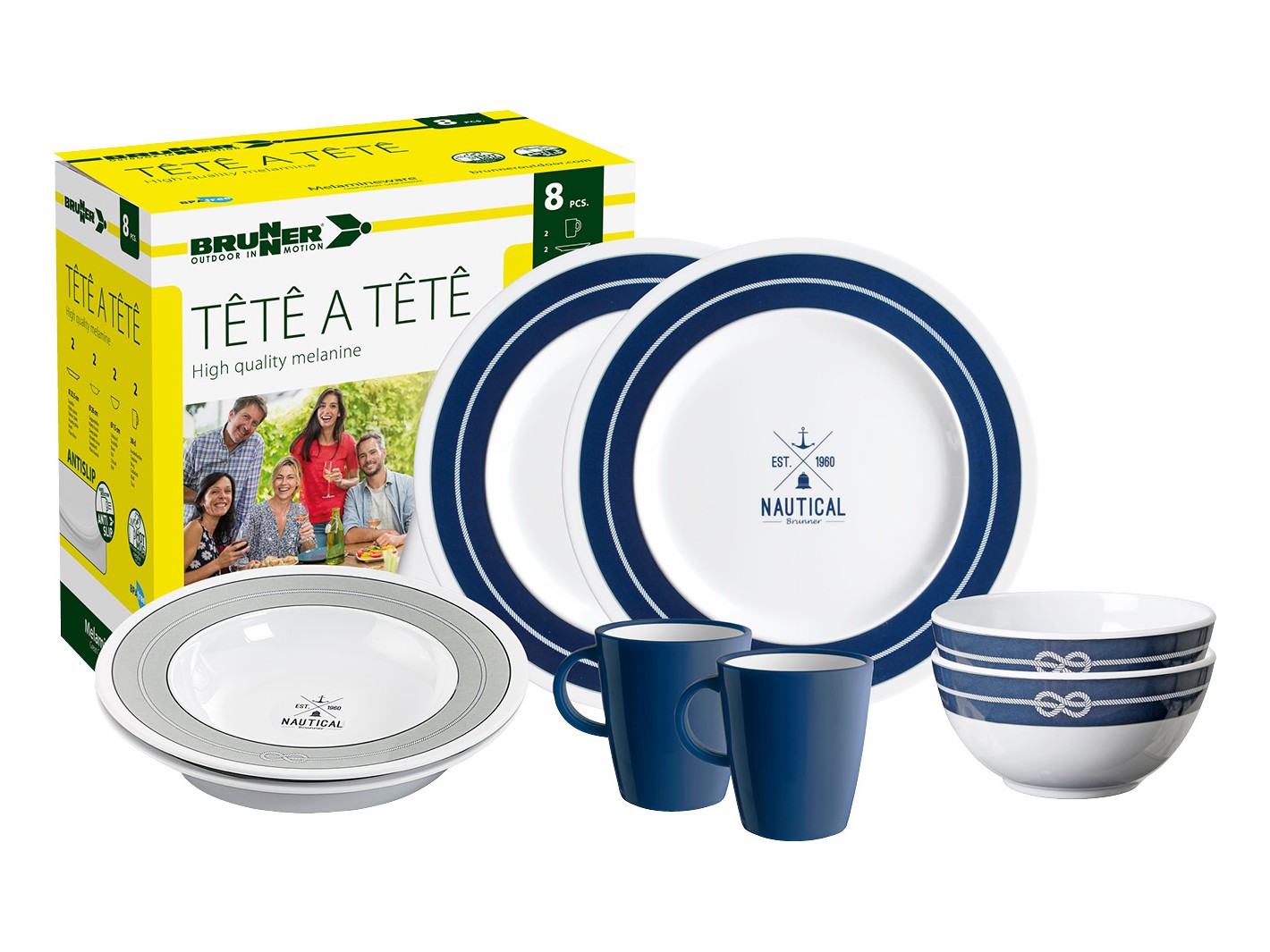 Set tête-à-tête Nautical 8 pz