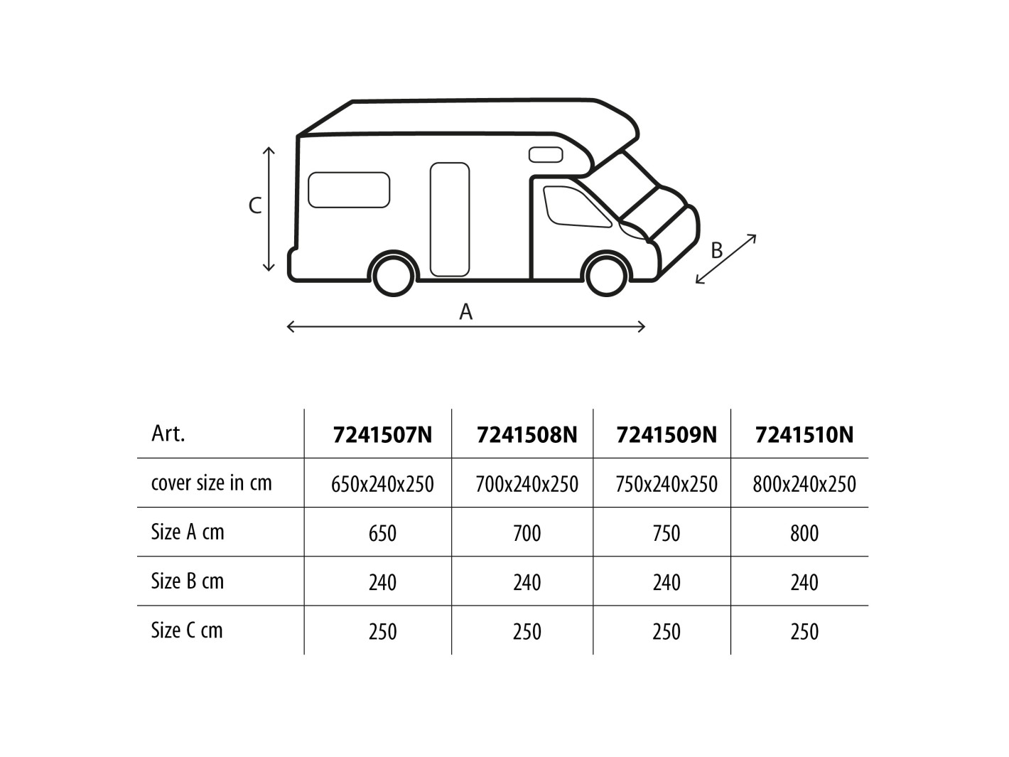 Copertura Camper Cover SI 6M