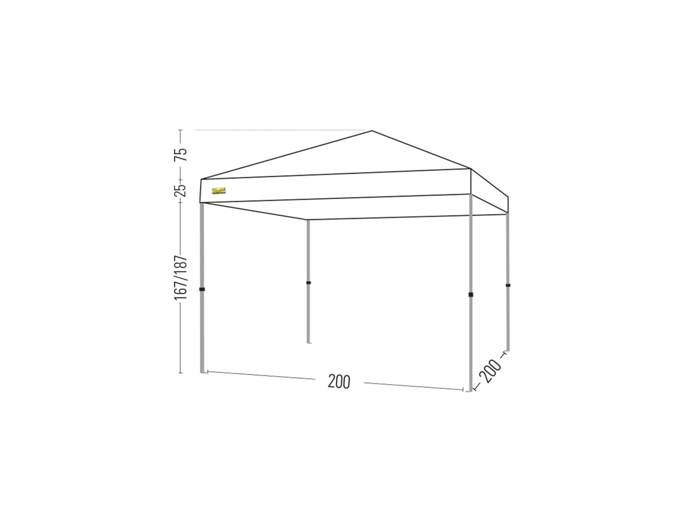 Bertoni Rapido 200 Gazebo Pieghevole Automatico