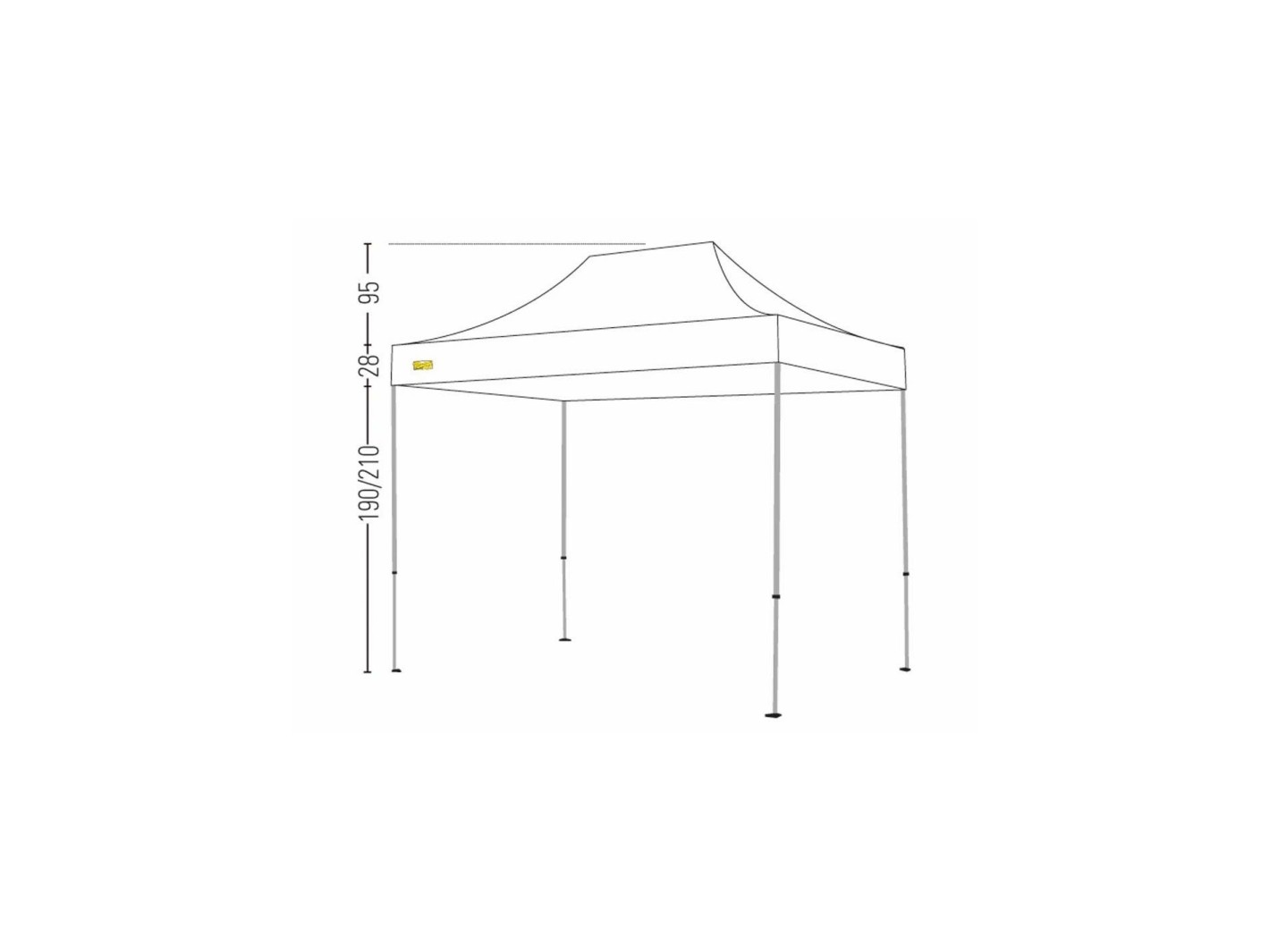 Bertoni Market 3x4,5 Plus Gazebo Pieghevole Automatico