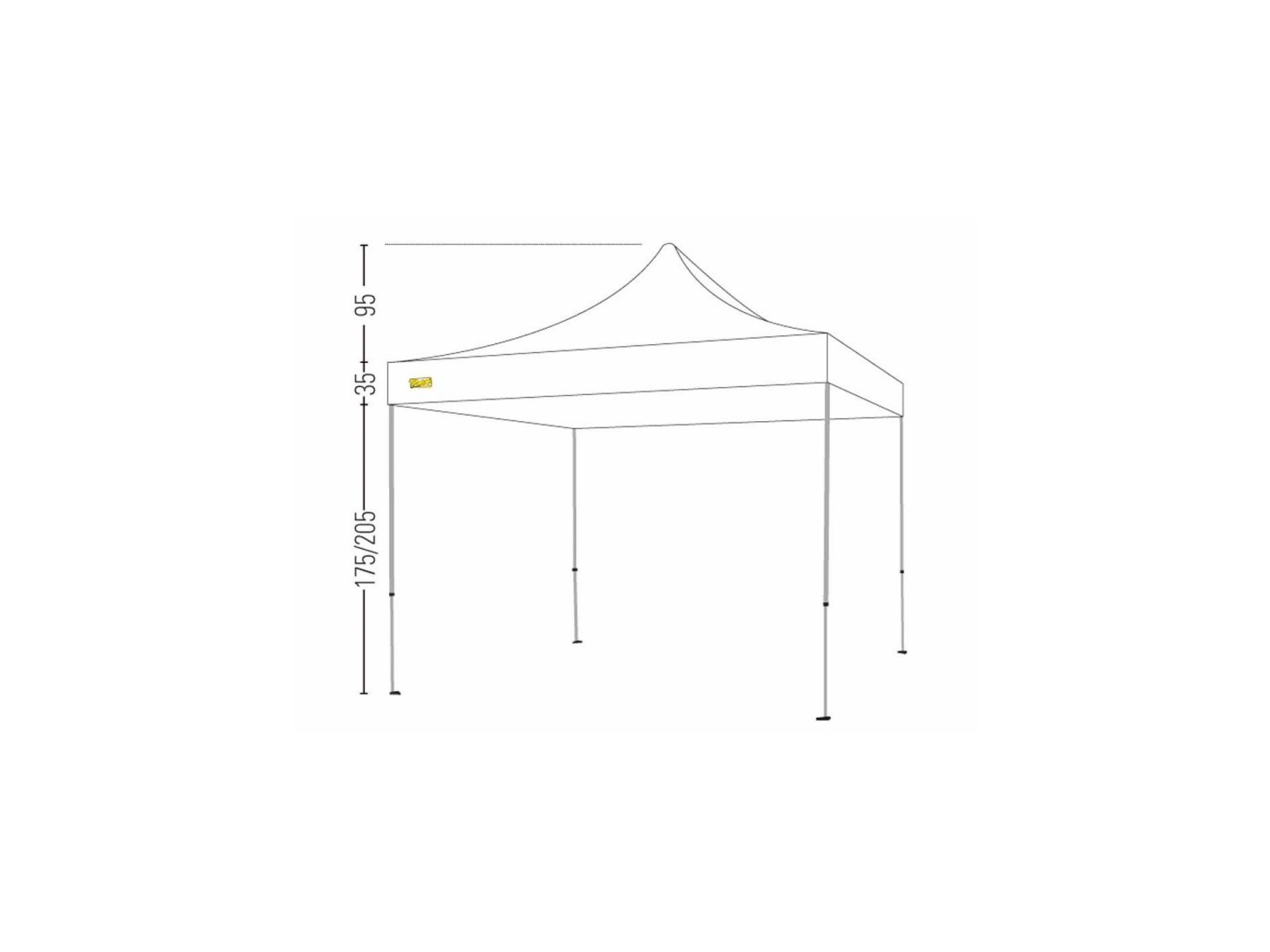 Bertoni Compact 3x3 Gazebo Pieghevole Automatico