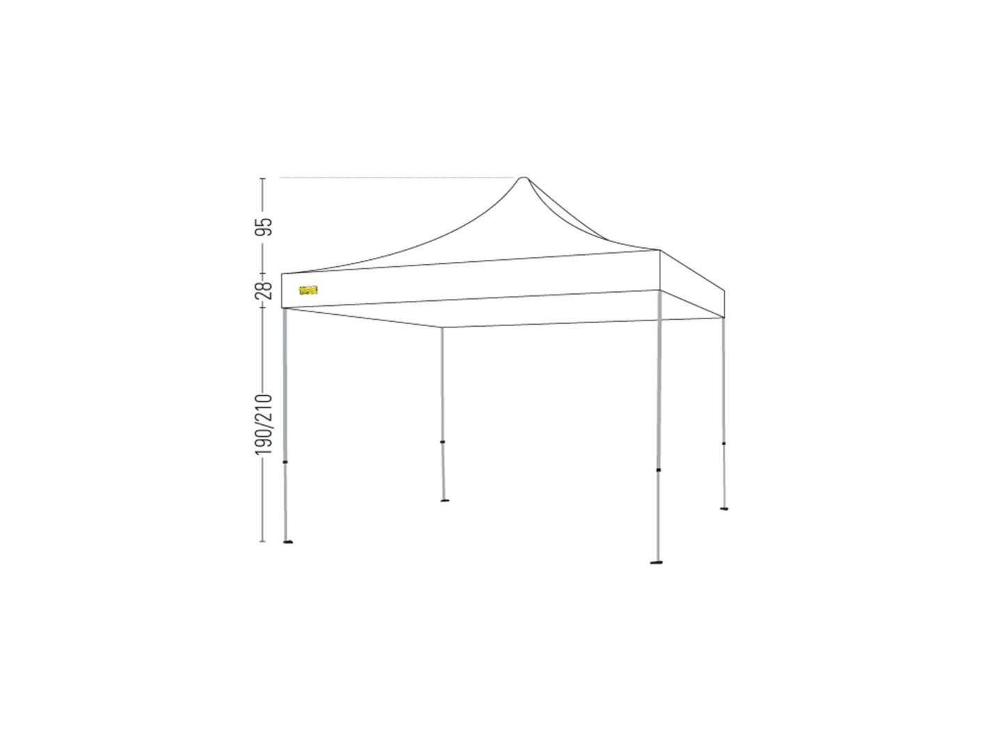 Bertoni Master 3x3 Gazebo Pieghevole Automatico - senza tetto