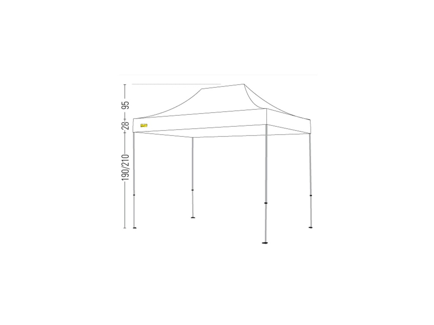 Bertoni Master 3x4,5 Gazebo Pieghevole Automatico - senza tetto