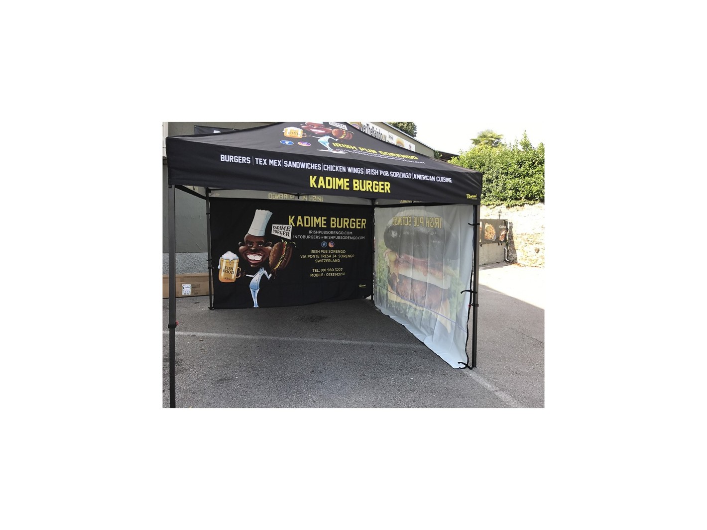 Personalizzazione Gazebo FULL PRINT Tetto 3x3 mt. con Cuciture Termonastrate