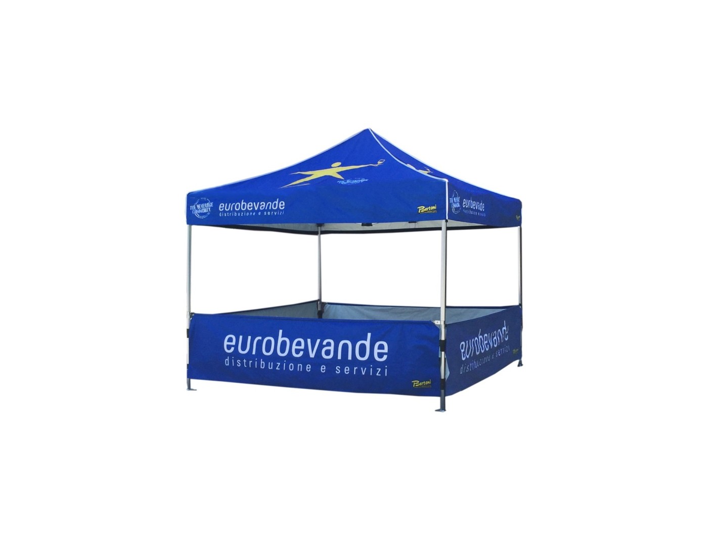 Personalizzazione Gazebo FULL PRINT Tetto 4x4 mt. con Cuciture Termonastrate