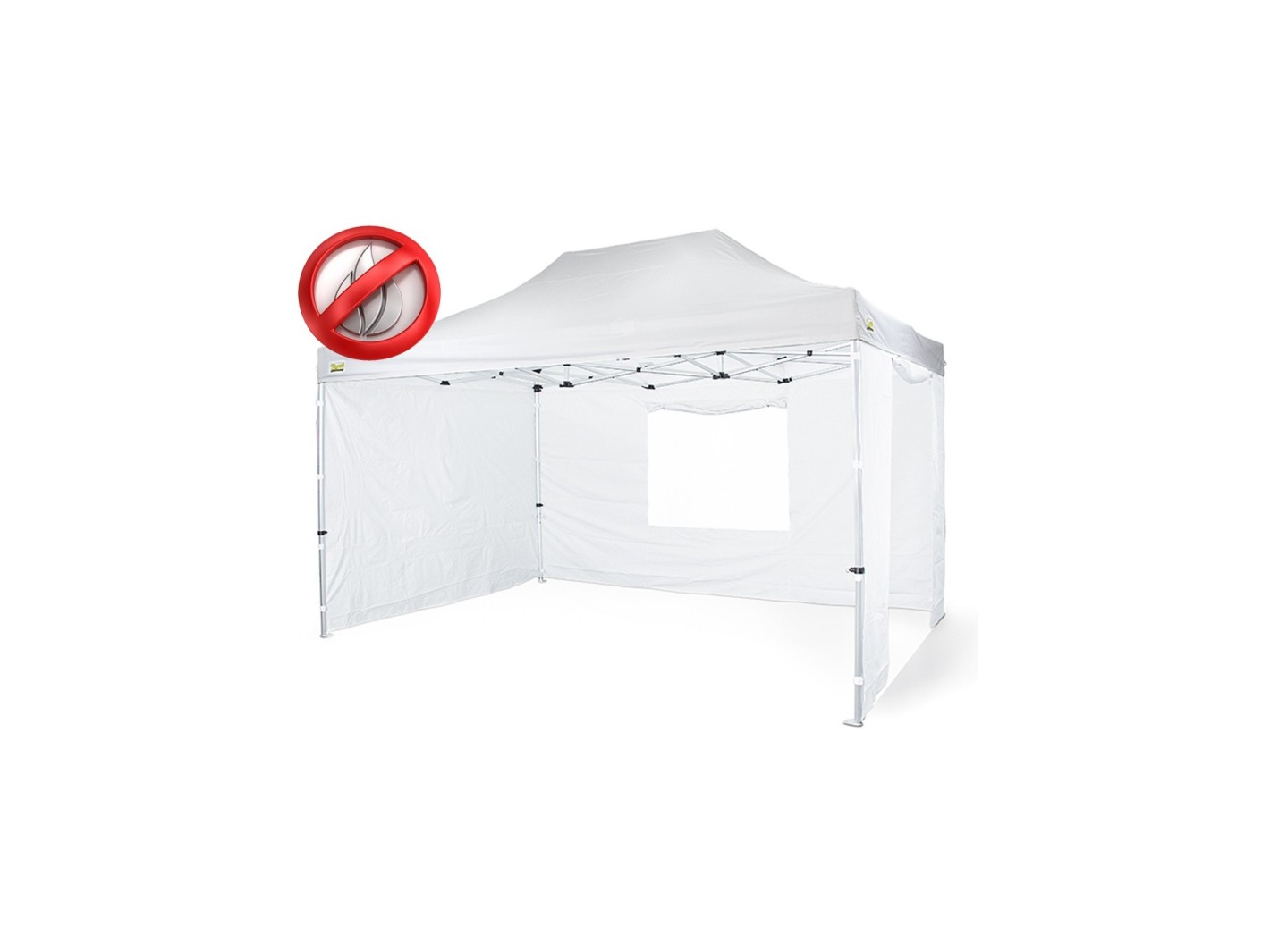 Tetto Bianco per Gazebo Bertoni Piramide 3x4,5 Ignifugo M2 con Cuciture Termonastrate