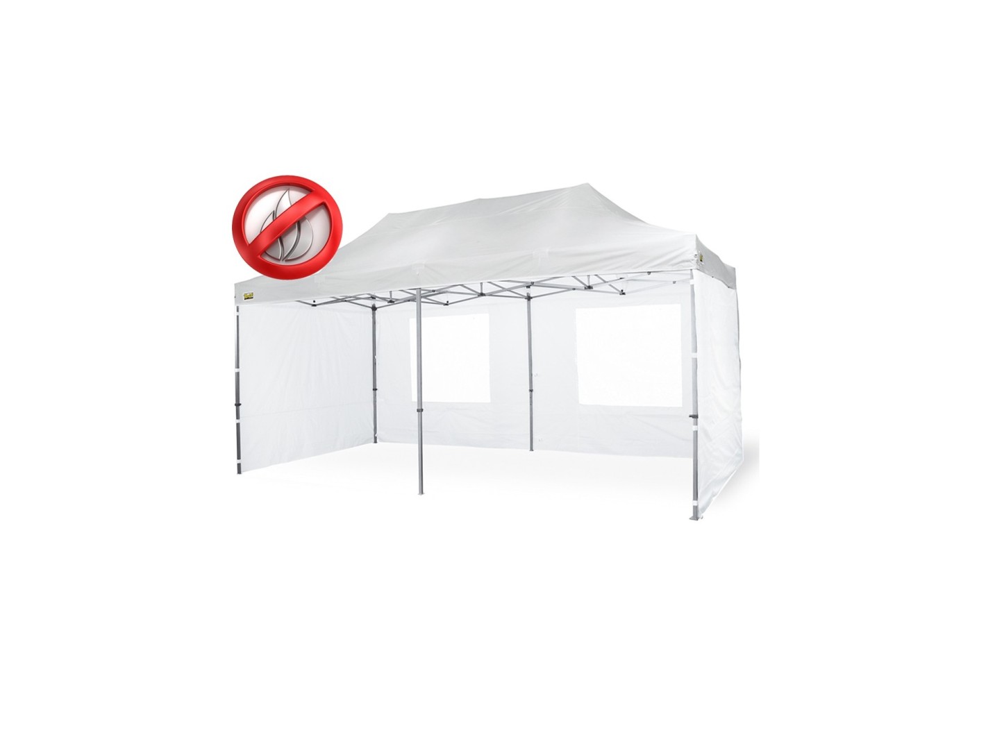 Tetto Bianco per Gazebo Bertoni Piramide 4x8 Ignifugo M2 con Cuciture Termonastrate